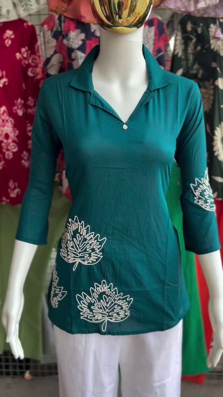 Embroidered Angrakha Thread Work Chanderi Silk Kurta with Trousers & Dupatta - Image 7