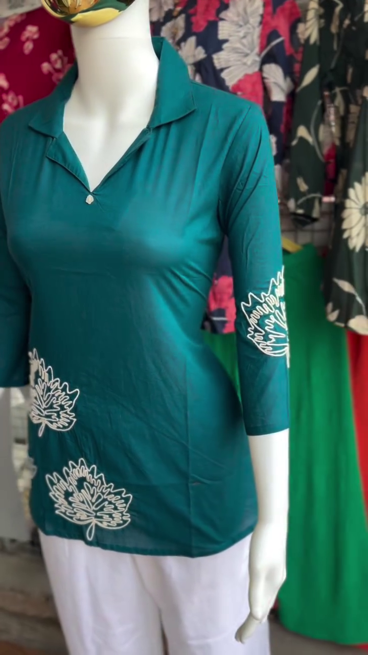Embroidered Angrakha Thread Work Chanderi Silk Kurta with Trousers & Dupatta - Image 6