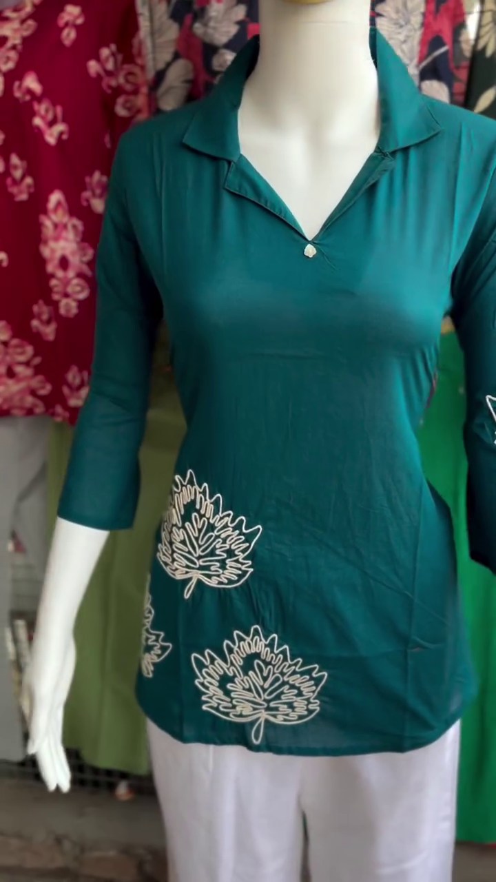Embroidered Angrakha Thread Work Chanderi Silk Kurta with Trousers & Dupatta - Image 5
