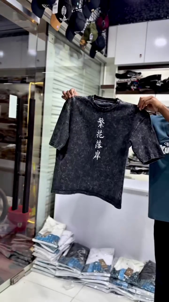 Unisex Bleach Anime Oversized Stone Washed T Shirts for Men - Image 4