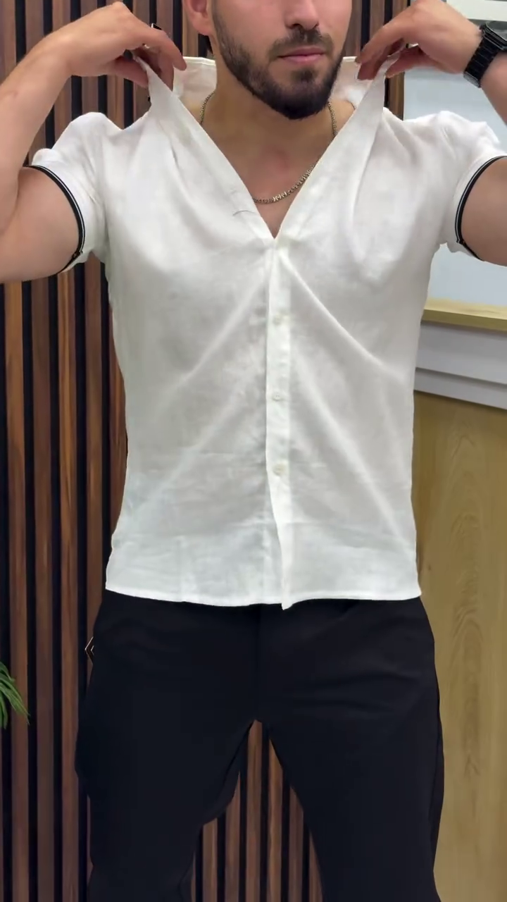 Men White Smart Slim Fit Casual Shirt - Image 8